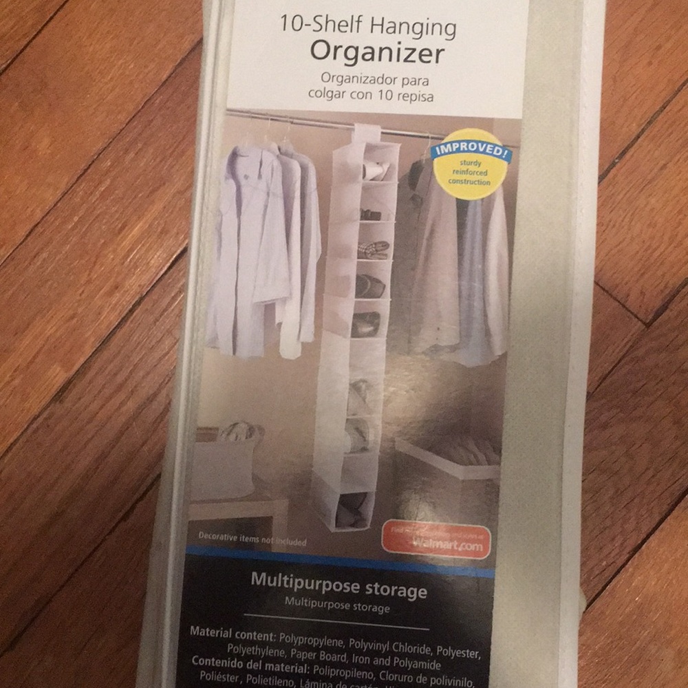 Ten shelf hanging organizer unopened